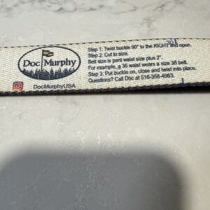 Doc Murphy Reversible 31- 36Blue & White Golf Belt  Palm Trees